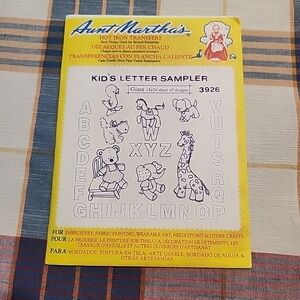Kids Letter Sampler Iron-On Transfers - Yellow